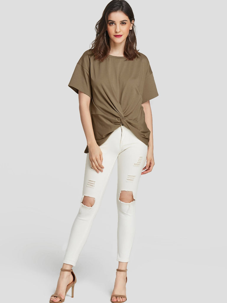 Womens Khaki T-Shirts
