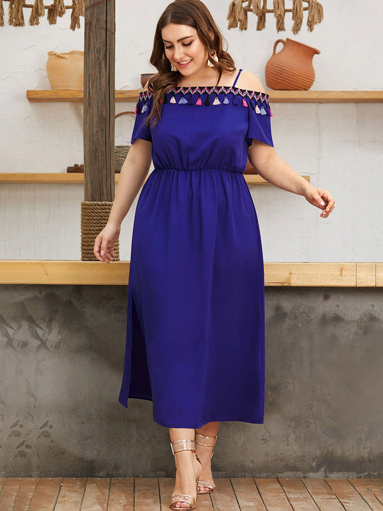 Womens Blue Plus Size Dresses