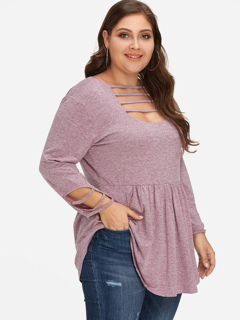 Ladies Purple Plus Size Tops
