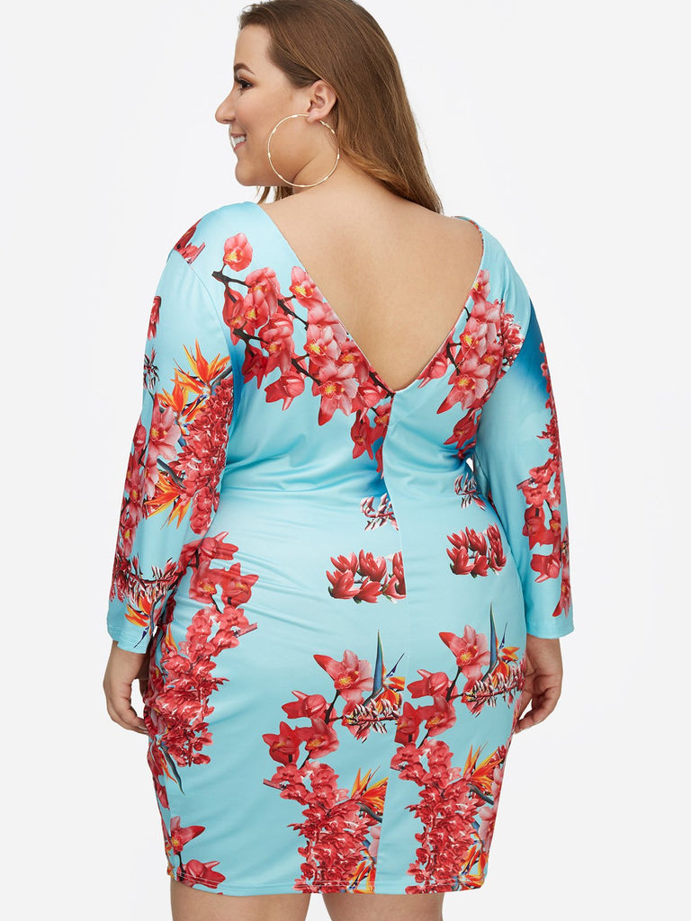 Womens Blue Plus Size Dresses