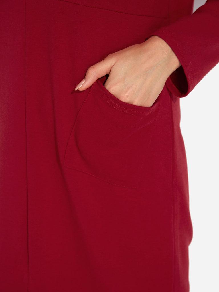 Womens Long Sleeve Midi Dress