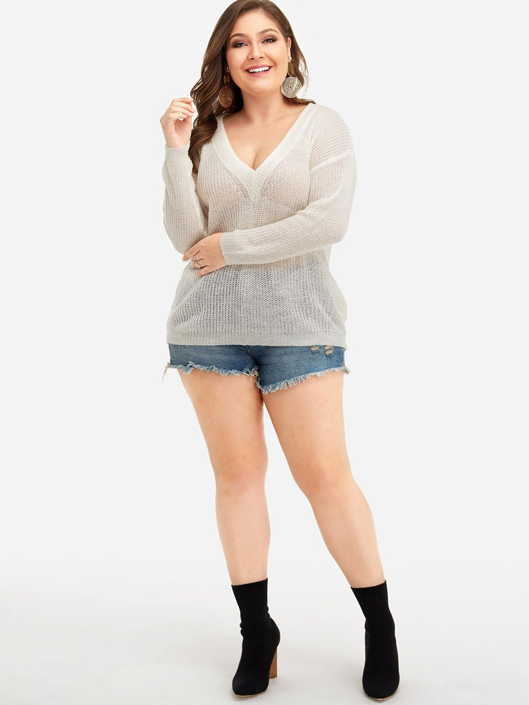 Womens Long Sleeve Plus Size Tops