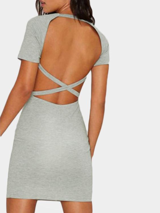 Womens Gray Mini Dresses