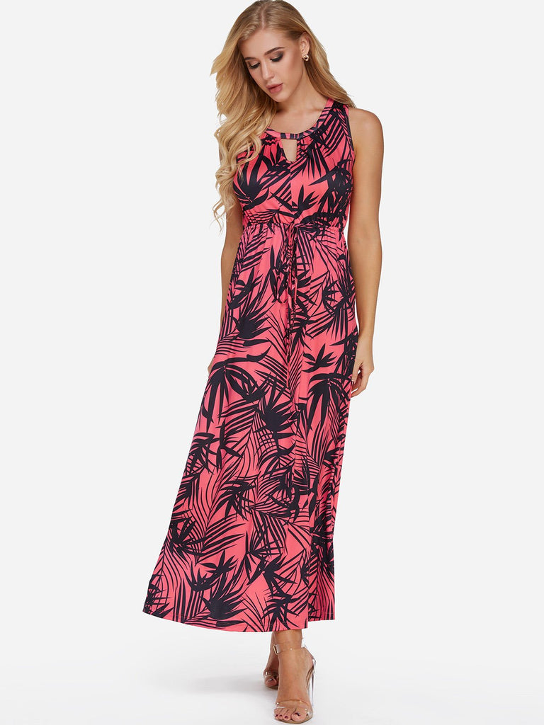 Womens Floral Print Maxi Dress