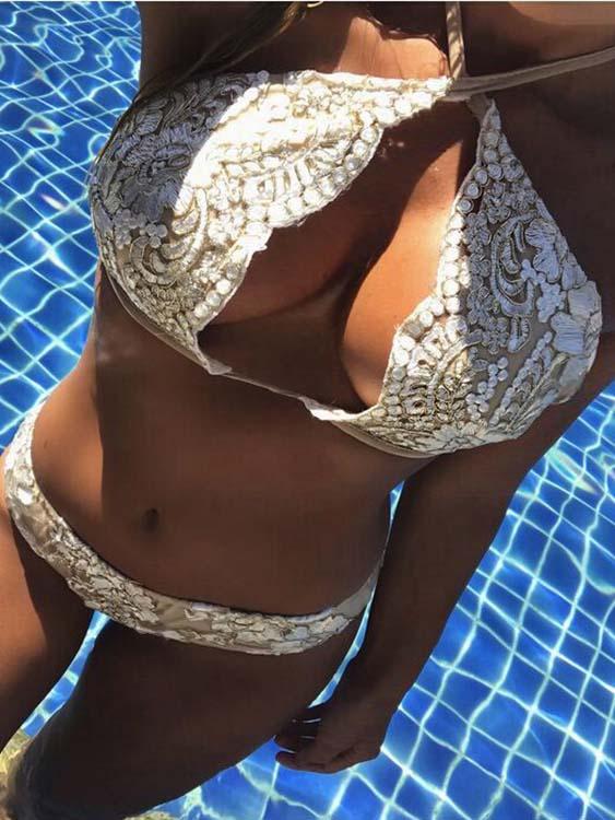 Ladies Gold Bikinis