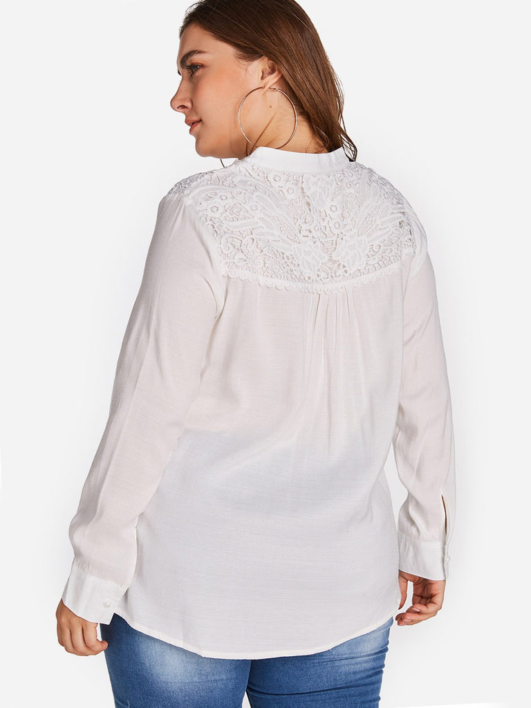 Womens White Plus Size Tops