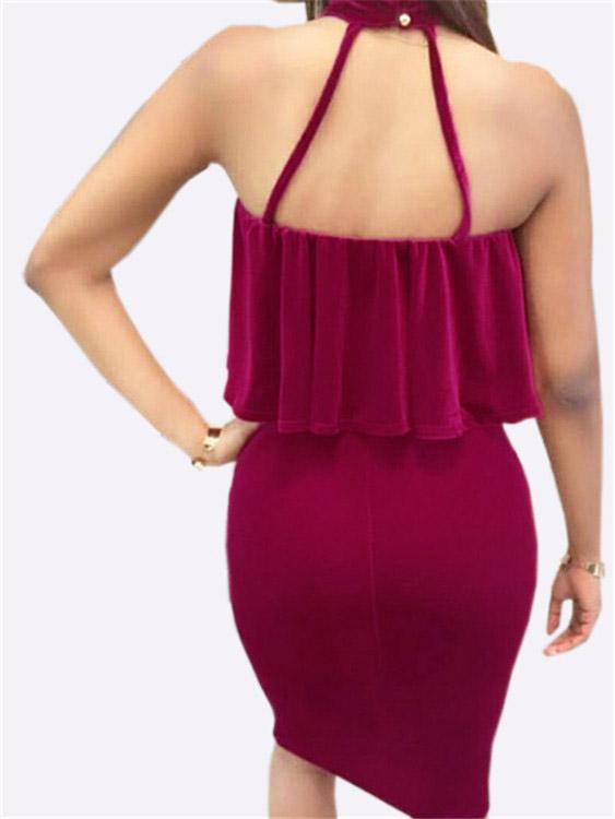 Womens Burgundy Mini Dresses