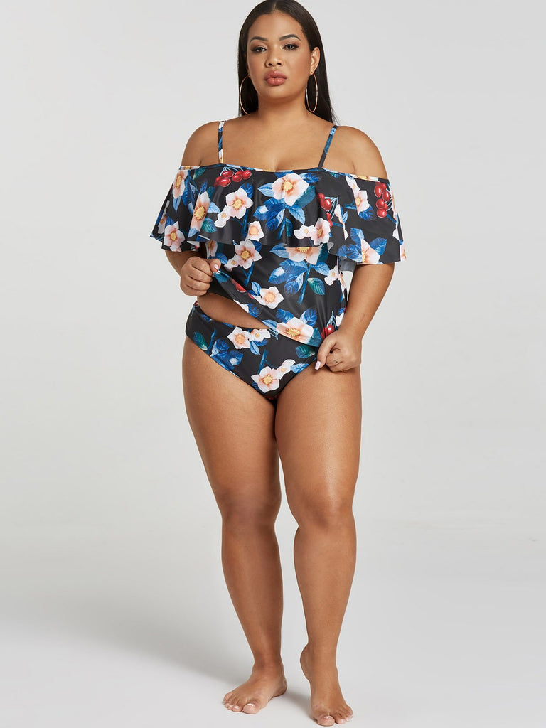 Womens Black Plus Size Swimwear