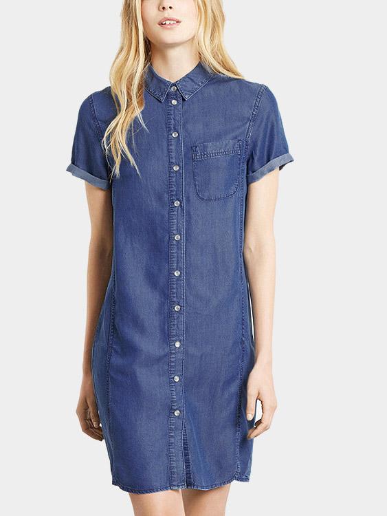 Blue Shirt Dresses