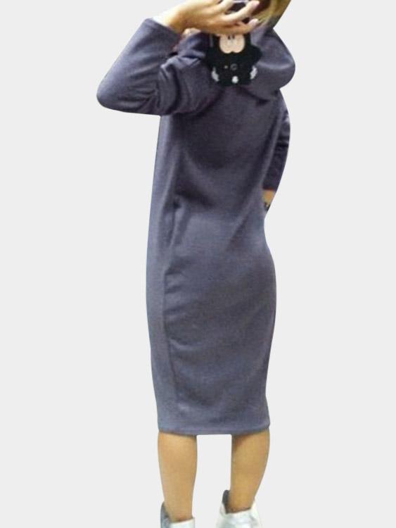 Ladies Grey Midi Dresses