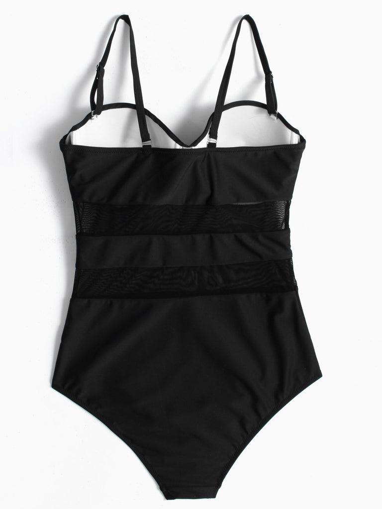 Womens Black Plus Size Swimwear