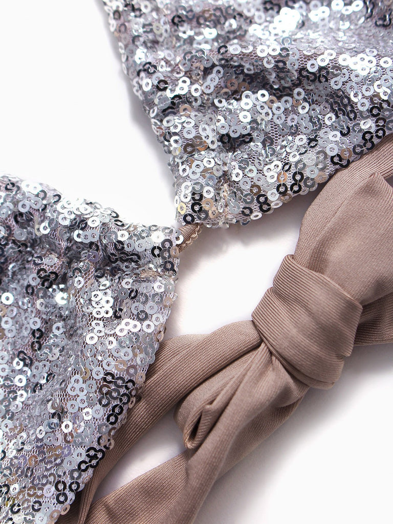 Ladies Silver Bikinis