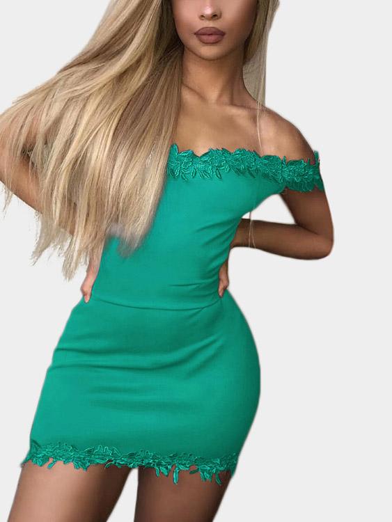 Ladies Green Mini Dresses