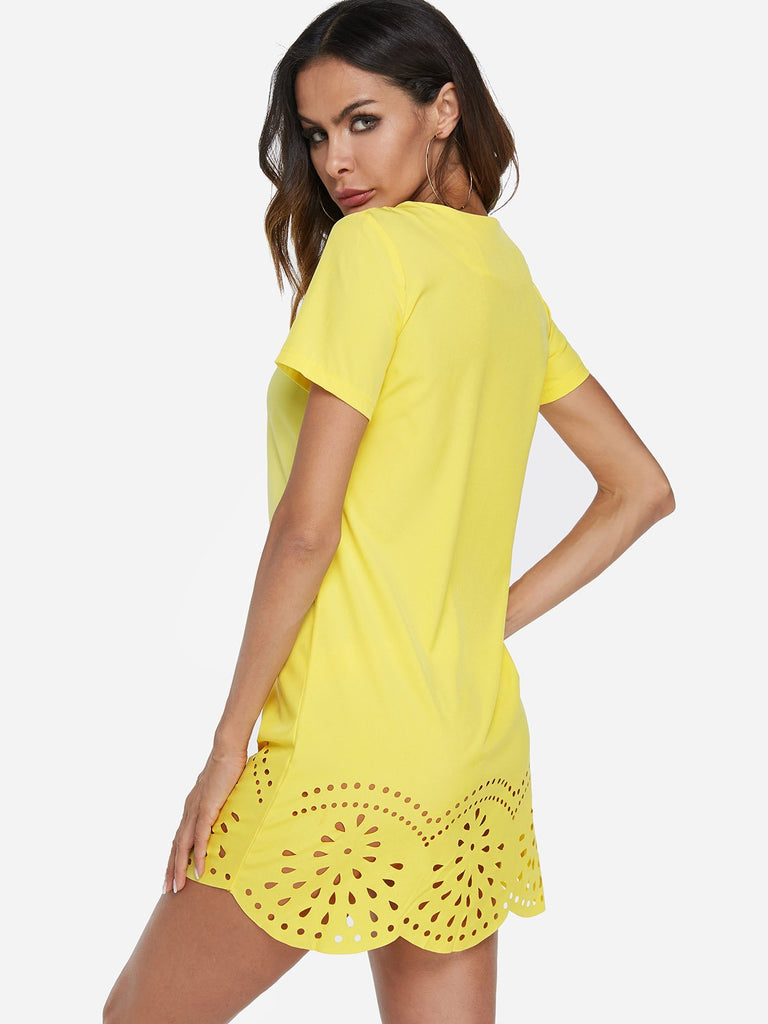 Womens Yellow Casual Dresses