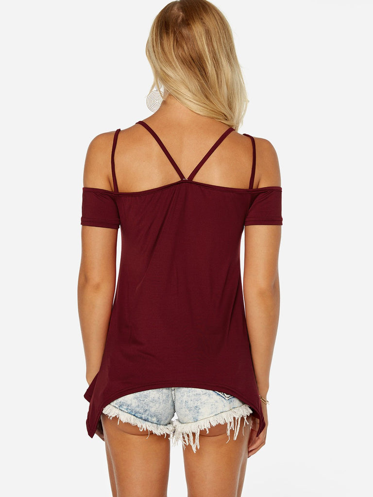 Womens Burgundy T-Shirts