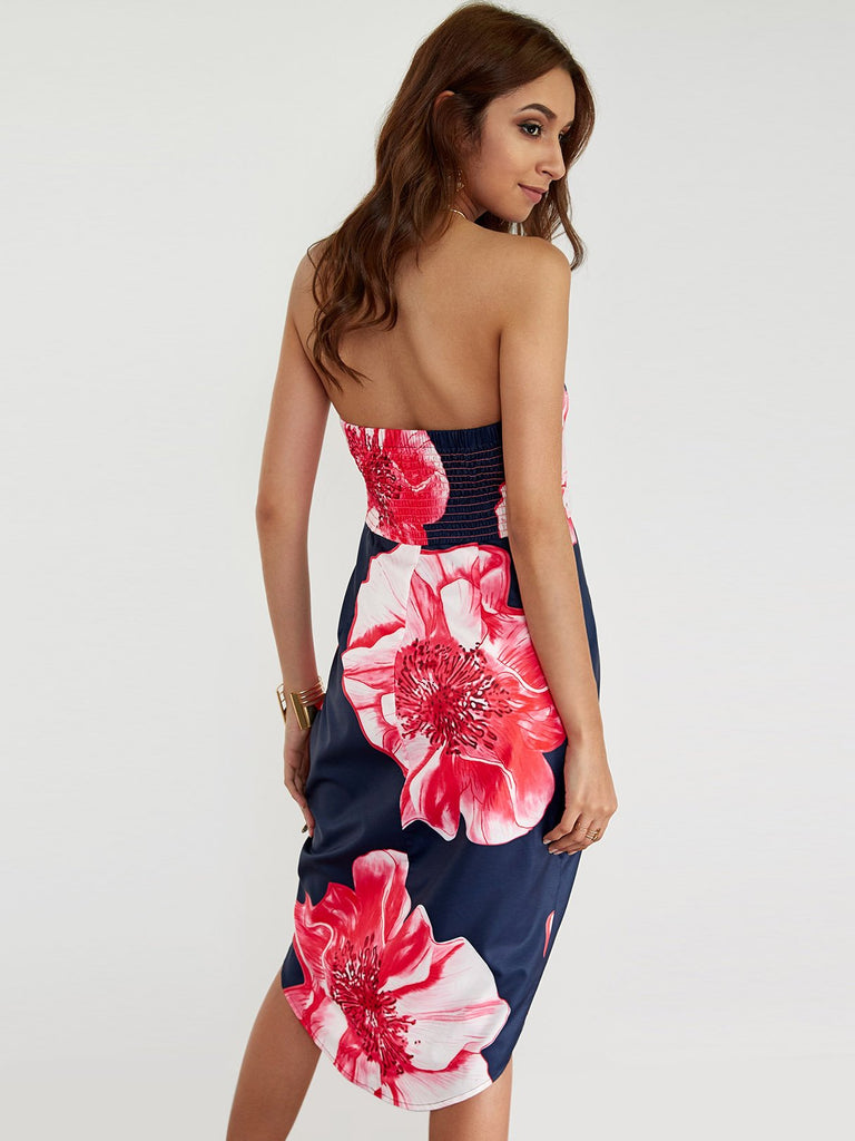 Womens Navy Floral Dresses