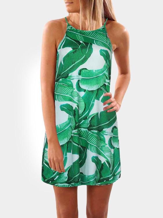 Womens Floral Print Mini Dresses