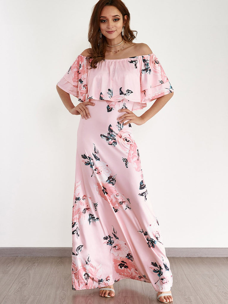 Womens Short Sleeve Maxi Dresses