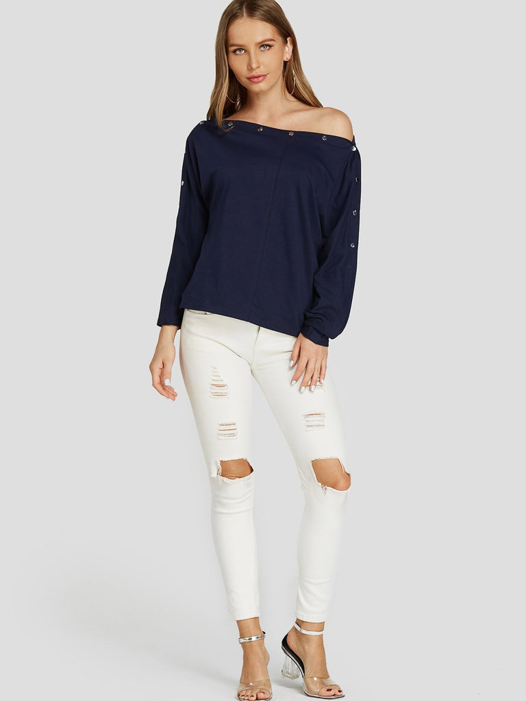 Womens Navy Blouses