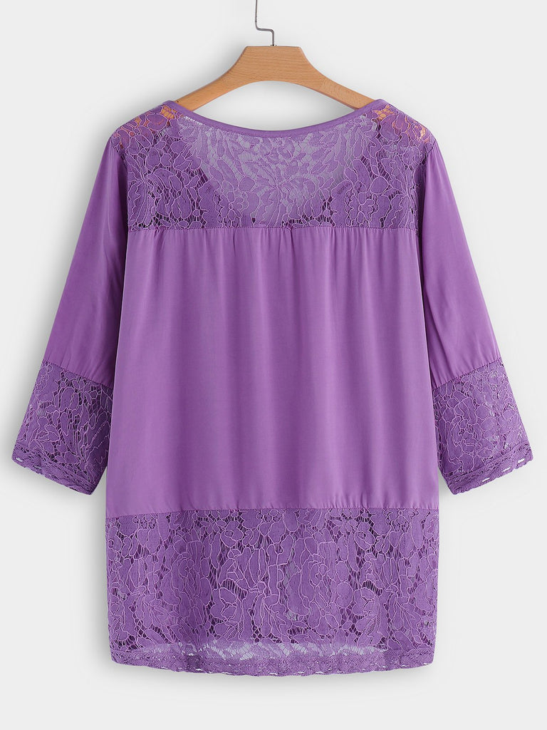 Womens Purple Plus Size Tops