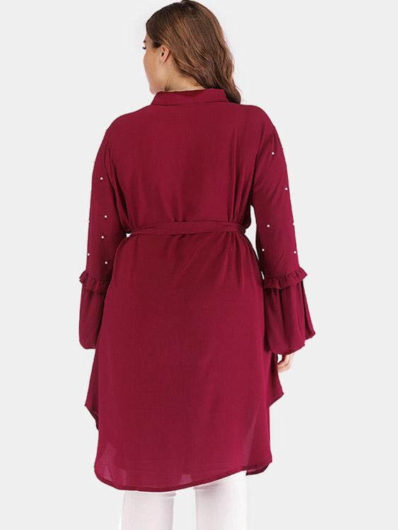 Womens Burgundy Plus Size Tops