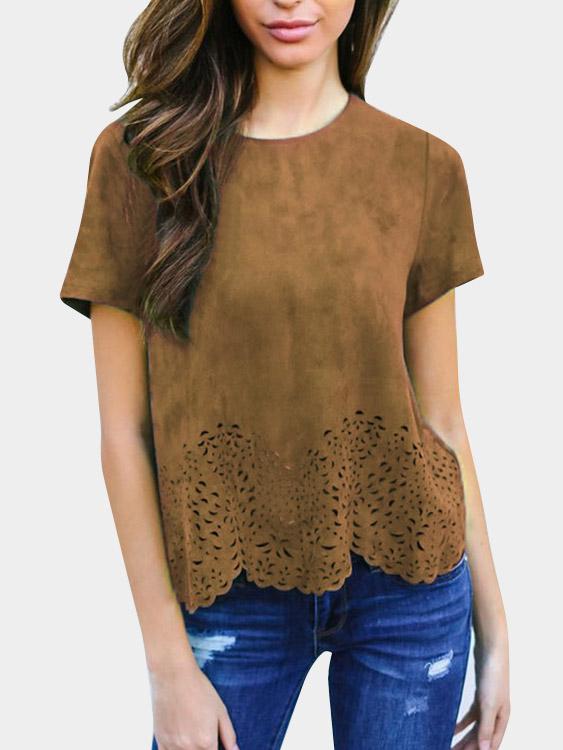 Womens Khaki T-Shirts