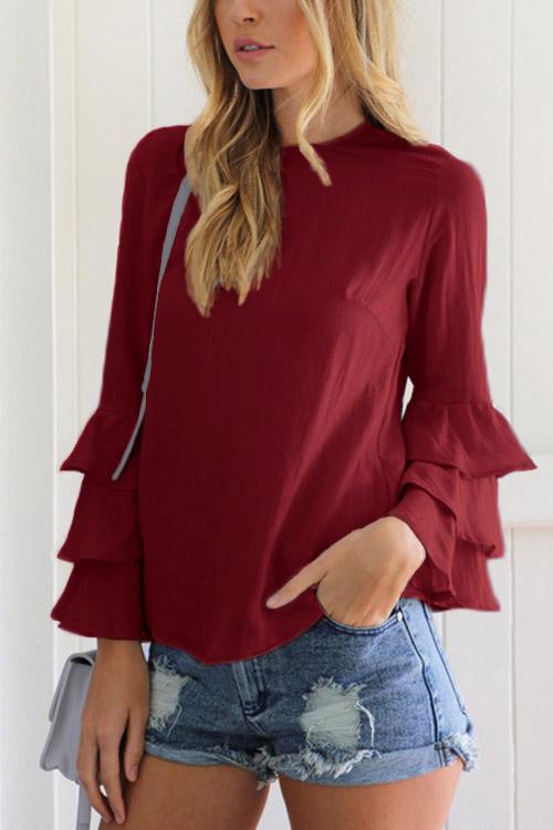 Ladies Burgundy Blouses