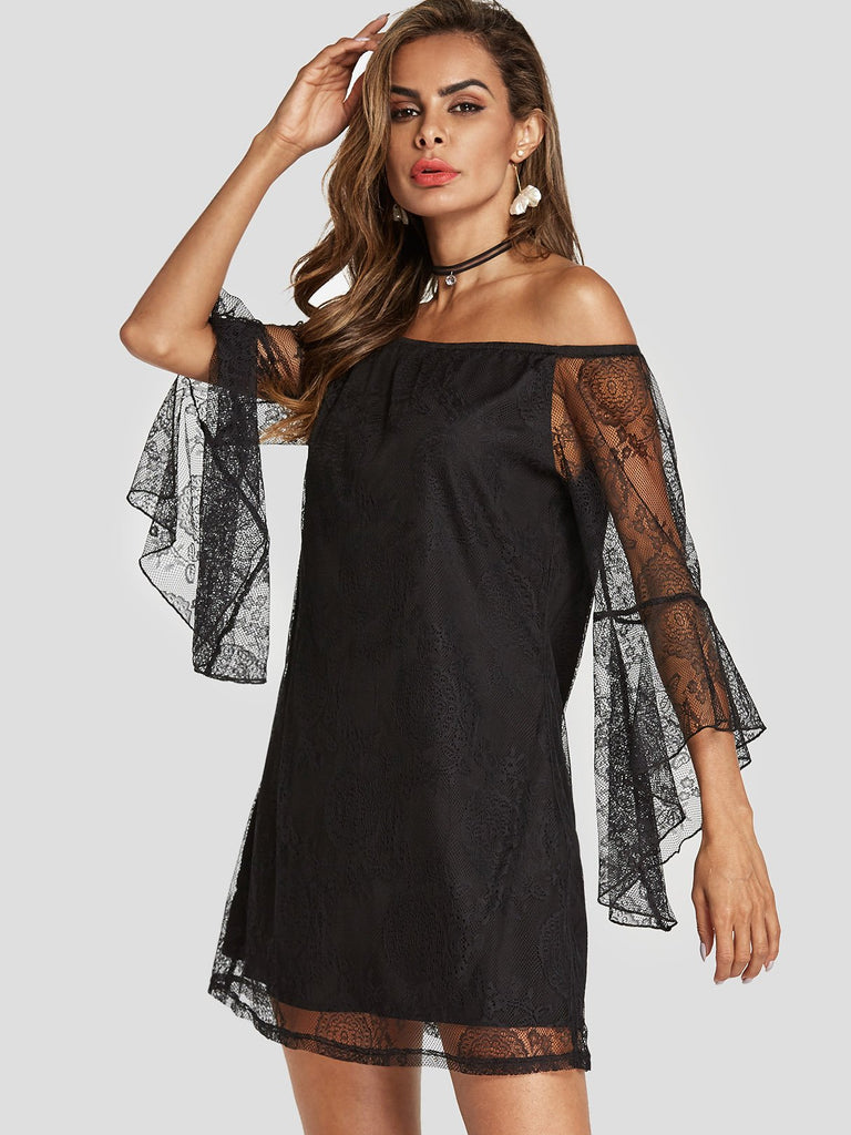 Ladies Black Off The Shoulder Dresses
