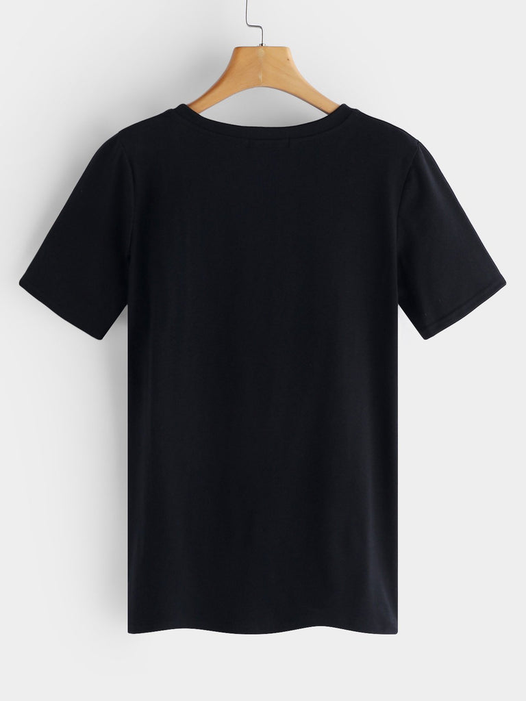 Womens Black T-Shirts