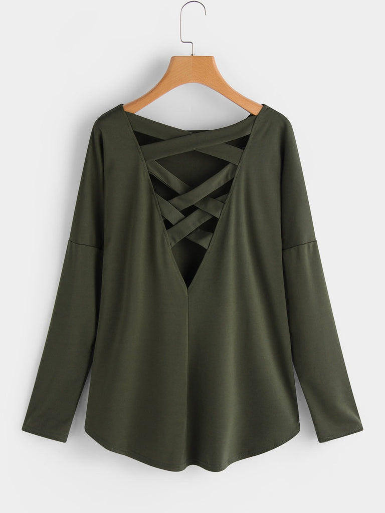 Womens Army Green T-Shirts