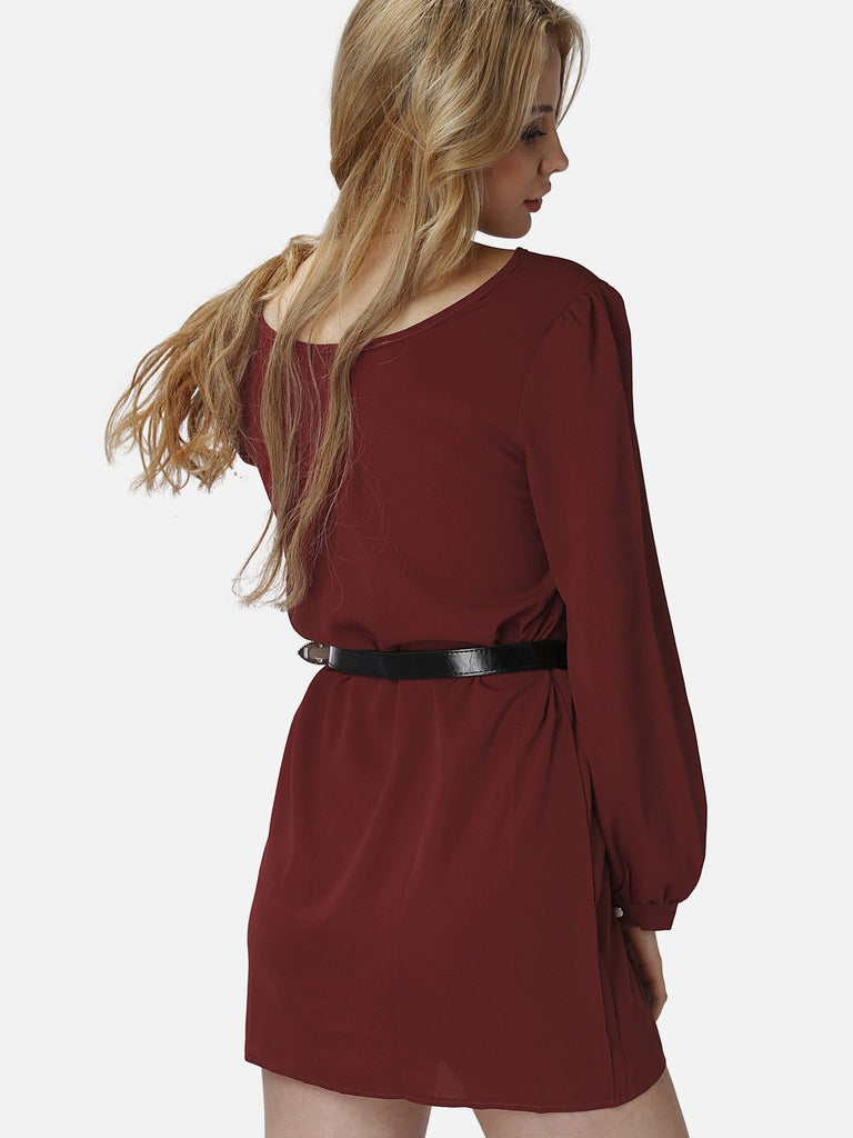 Womens Burgundy Mini Dresses