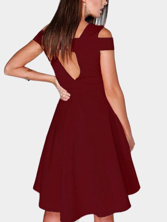 Womens Burgundy Mini Dresses