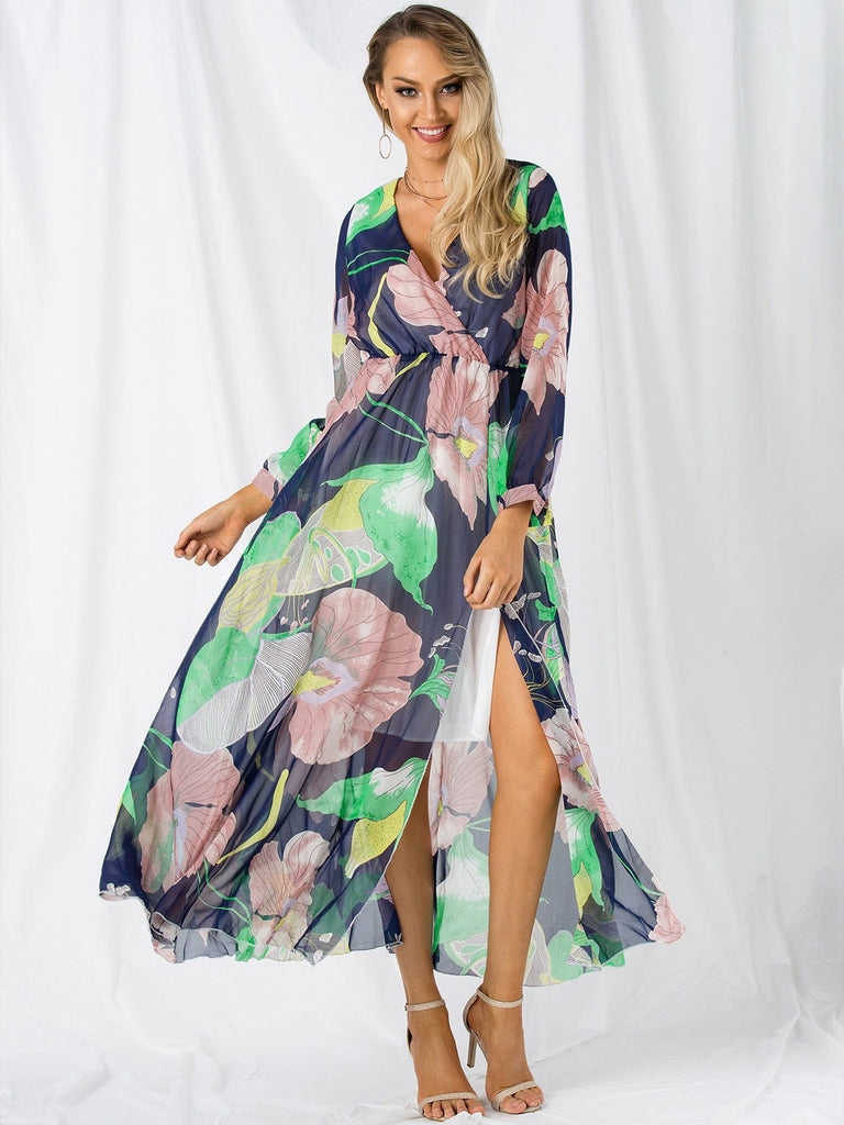 Ladies Long Sleeve Maxi Dress