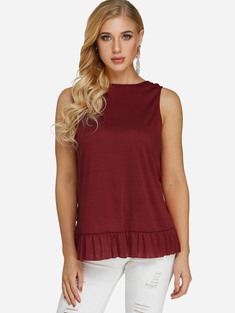 Ladies Burgundy Camis