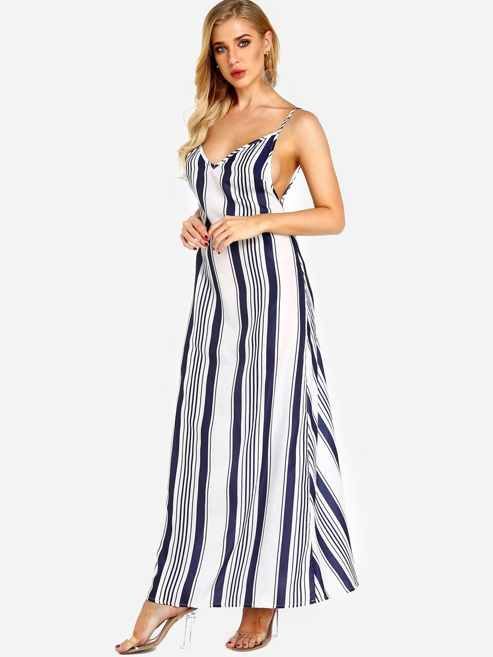 Ladies Striped Maxi Dresses