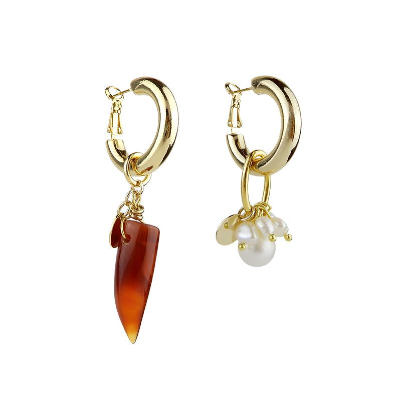 Statement Mismatched Pearl Earrings