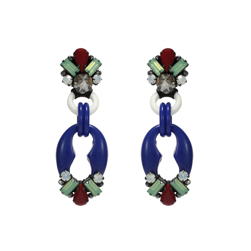 Crystal Rezin Chandelier Handmade Drop Earrings Roaring 19S Jewelry