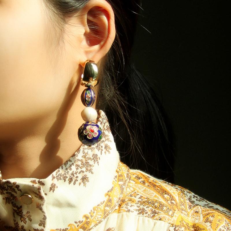 Long Gold Statement Earrings