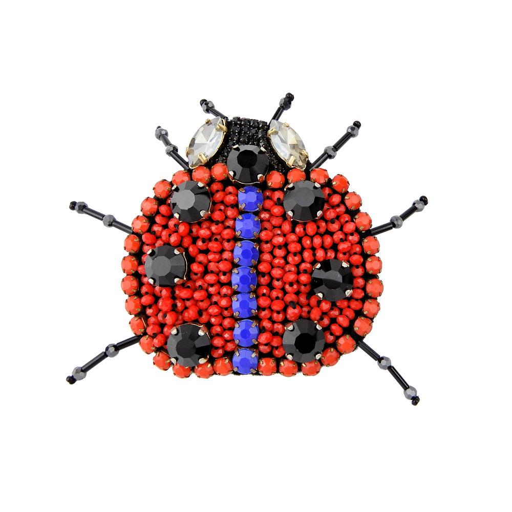 Guanajuato Bead Embroidery Ladybird Beetle Animal Handmade Brooch