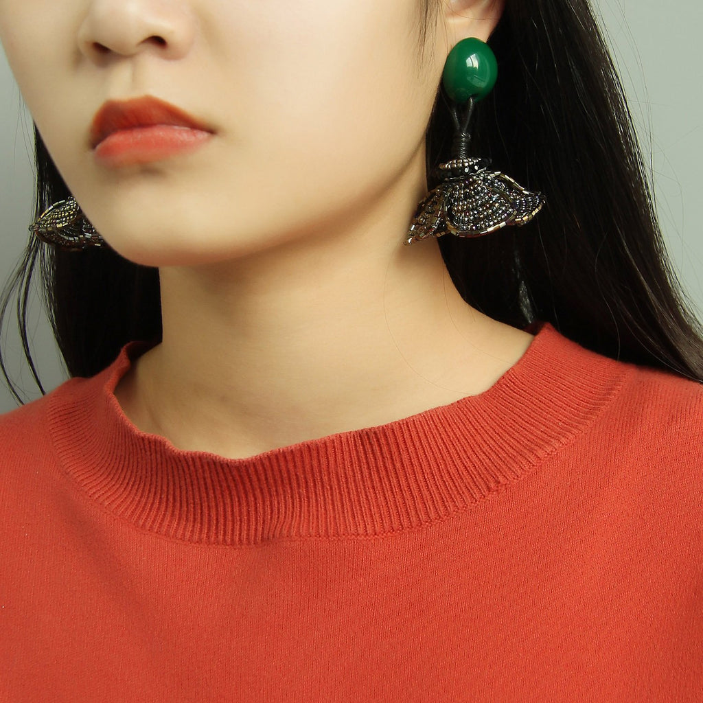 Brown Statement Earrings