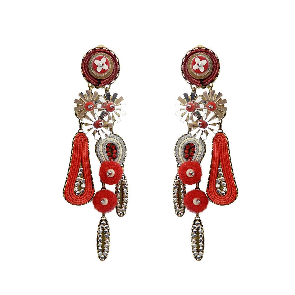 Exotic Dangle Handmade Drop Earrings Waxed Cord