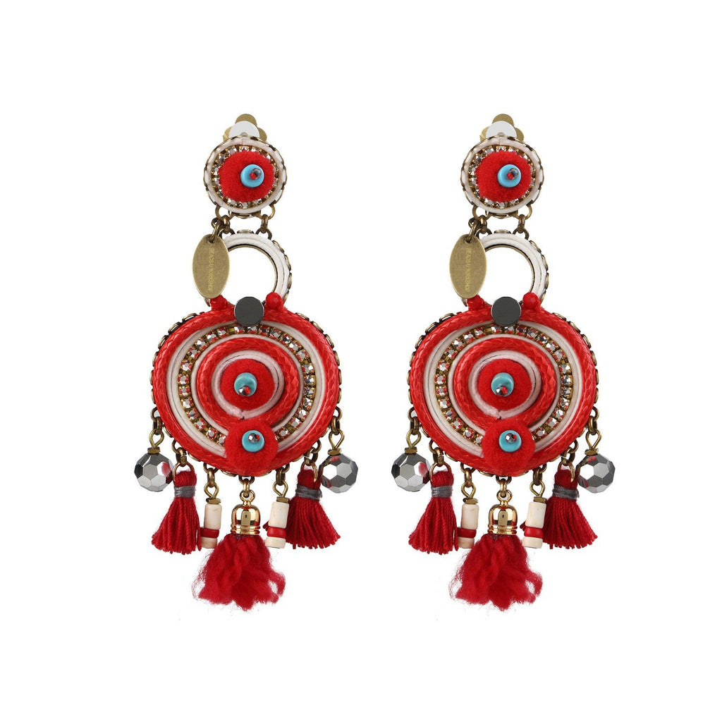 Boho Tribal Statement Handmade Drop Earrings Roaring Twenties Jewelry