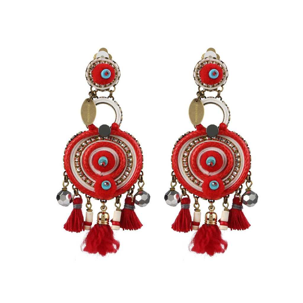 Boho Tribal Statement Handmade Drop Earrings Roaring Twenties Jewelry