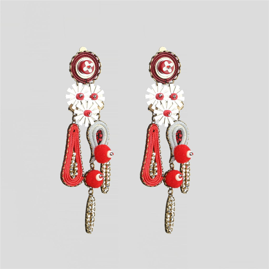 Bright Blue Tassel Earrings