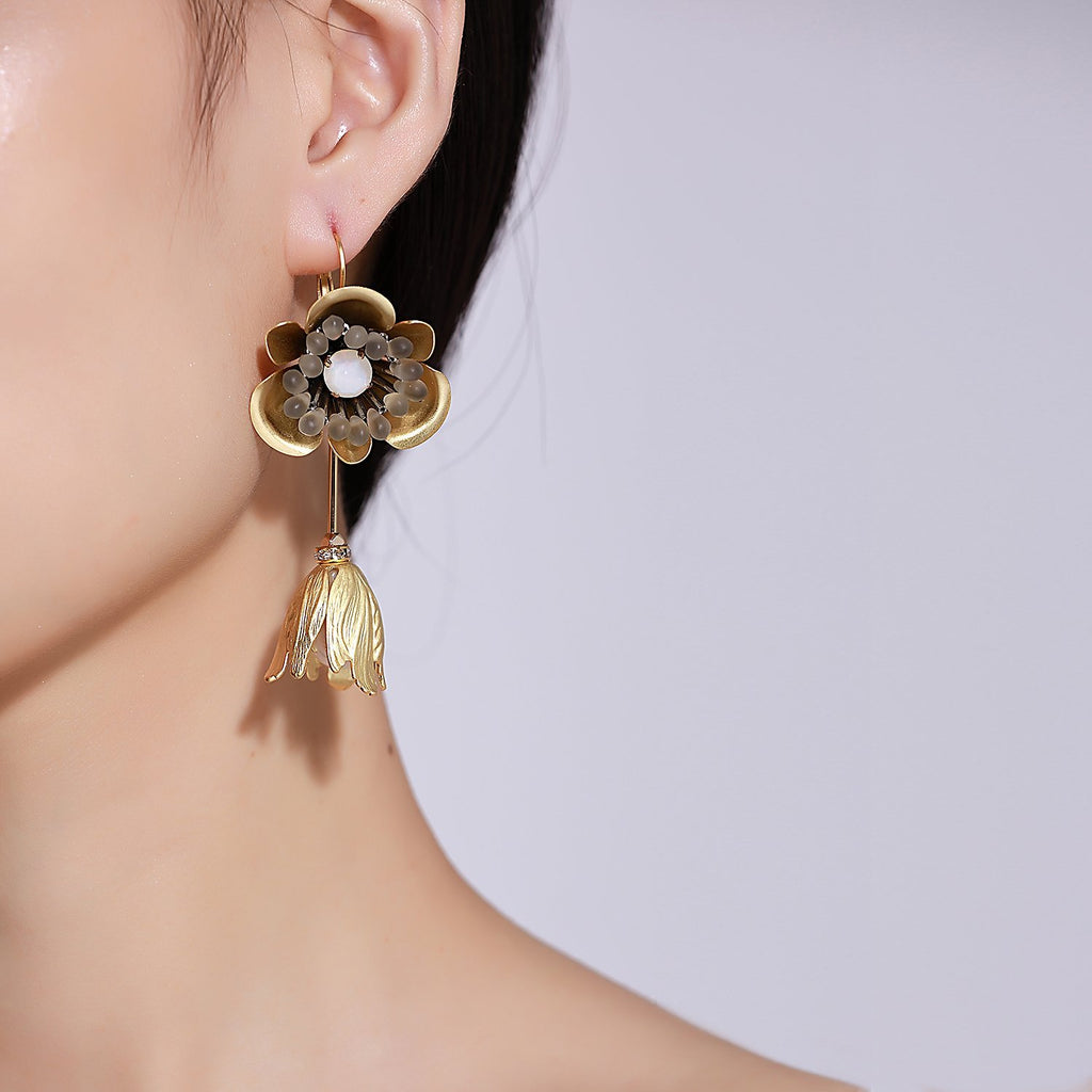 Bold Flower Drop Earrings