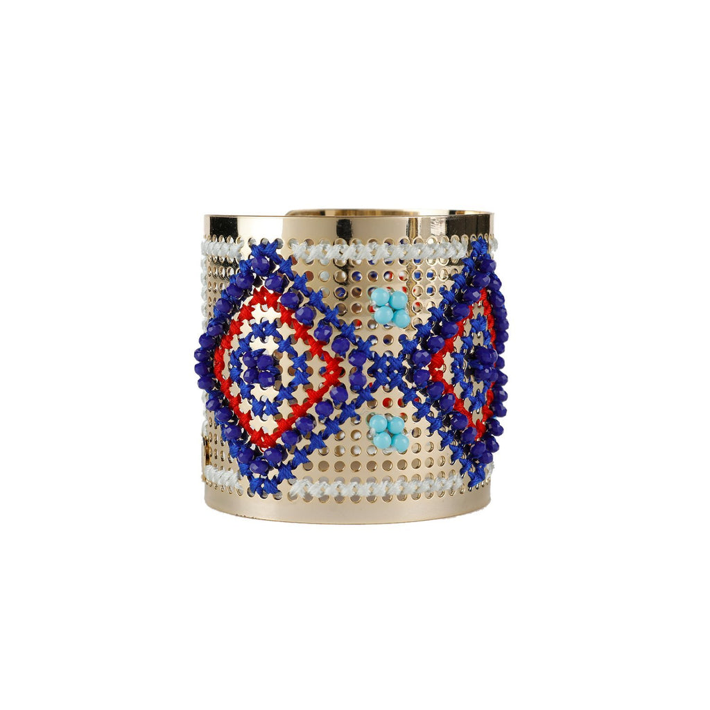 Cross Stitch Metal Cuff