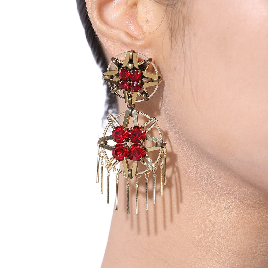 Handmade Astride Asymmetrical Earrings