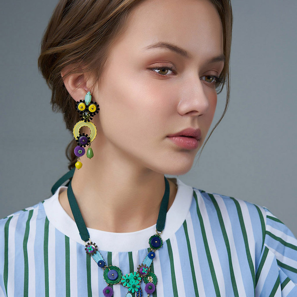 Handmade Colorful Statement Earrings