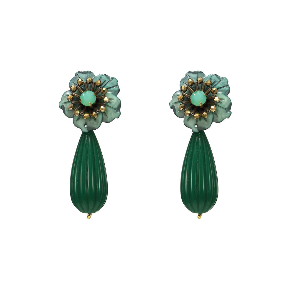 Best Handmade Cute Drop Flower Statement Earrings