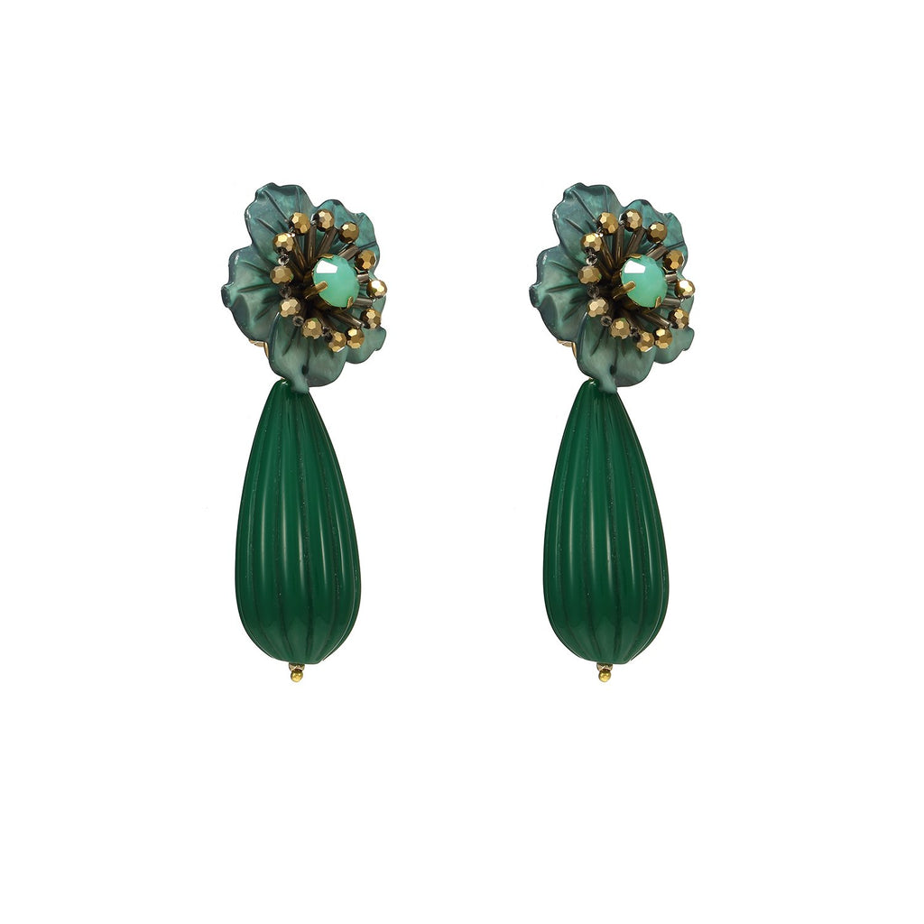 Cute Drop Flower Statement Earrings